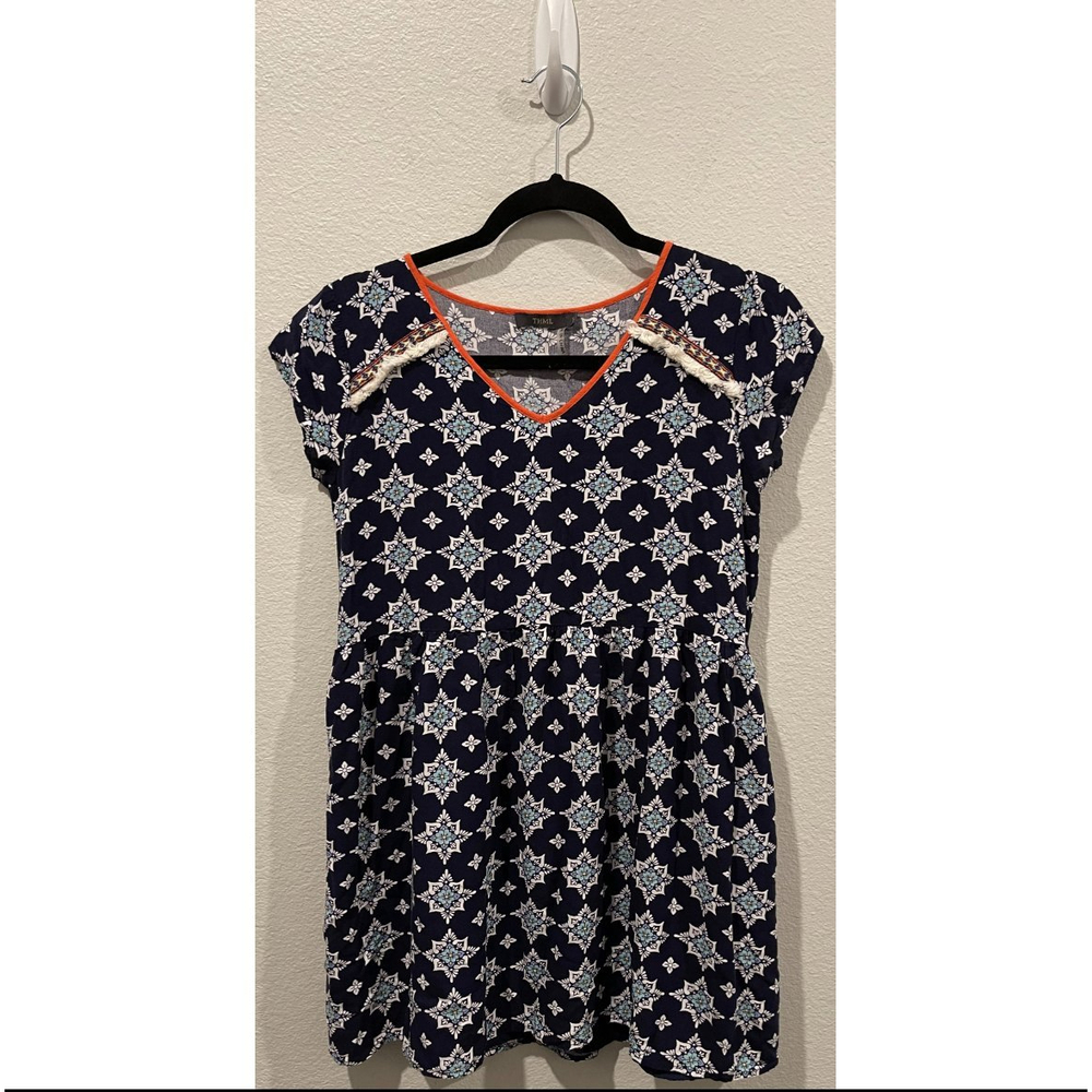 THML Boho Floral Navy Blue Tunic